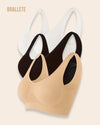 Brasier Top Sin Varillas Relleno Removible Narcelina - B Blanco + Negro + Beige Brasier Top