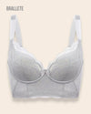 Brasier Longline Modelador Con Encaje y Sin Relleno Celósia - Brallete Gris Brasier Longline Modelador