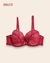 Brasier Bralette de Encaje Sin Relleno Eufrasia - Brallete Burdeos C Brasier Bralette