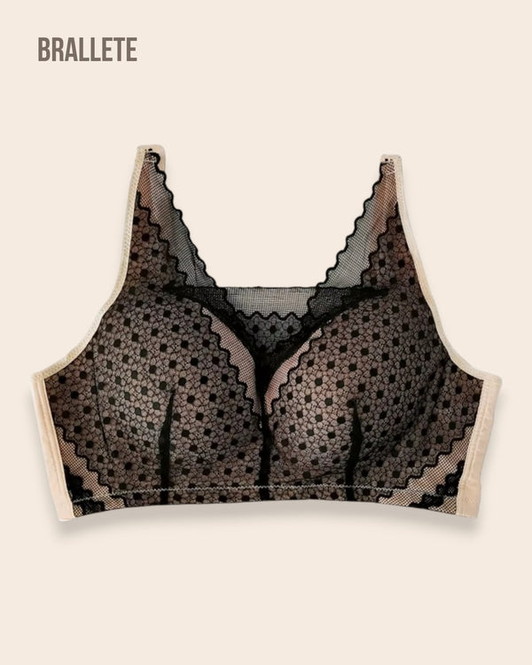 Brasier Post Mastectomía Sin Varillas de Algodón - Brallete Negro Brasier Quirúrgico