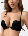 Brasier Push-Up Con Varillas - Brallete Negro Brasier Push-Up