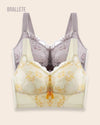 Brasier Longline Con Encaje Fresia – Compre 1 y Lleva 2 Lila + Amarillo Brasier Longline