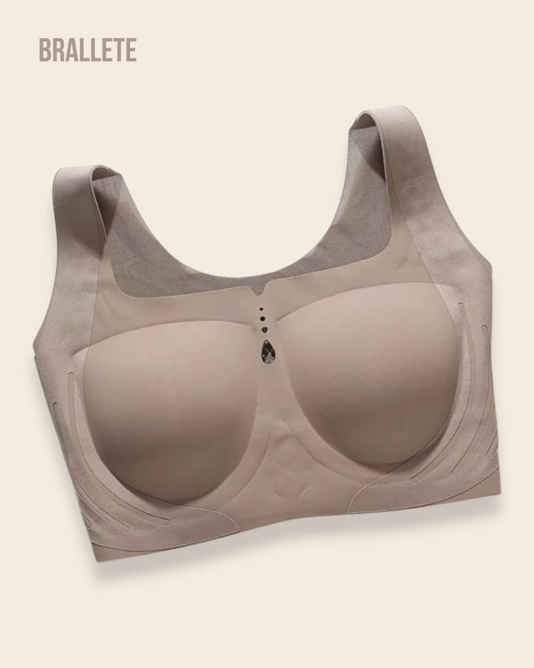 Brasier Sin Costuras Sin Varillas Con Relleno - Brallete Marrón Brasier Sin Costuras