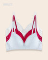 Brasier Bralette Sin Varillas Venecia - Compra 2 y Lleva 3 Blanco + Rojo + Gris Brasier Bralette