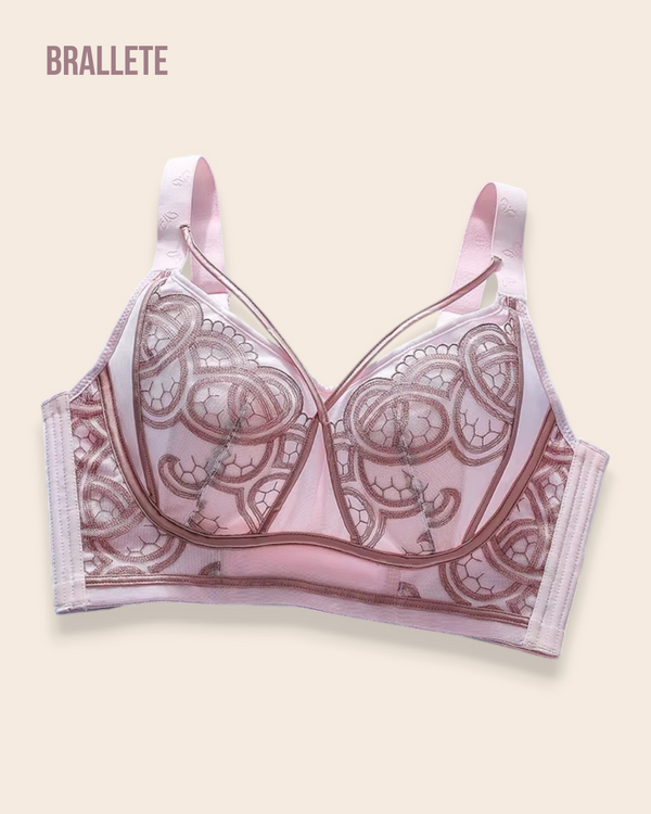 Brasier Longline Con Encaje Sin Varillas Azalea - Brallete Rosa Brasier Longline