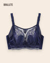 Brasier Bralette de Encaje Sin Relleno - Brallete Azul Brasier Bralette