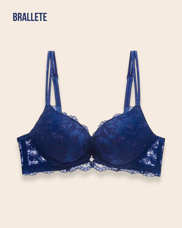 Brasier Push-Up Con Relleno Anémona - Brallete Azul Brasier Push-Up