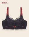 Brasier Bralette de Encaje con Tirantes Convertibles – Brallete Negro Brasier Bralette