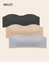 Brasier Sin Costuras con Tirantes Removibles - Compre 2 y Lleve 3 negro + nude + gris Brasier Sin Costuras