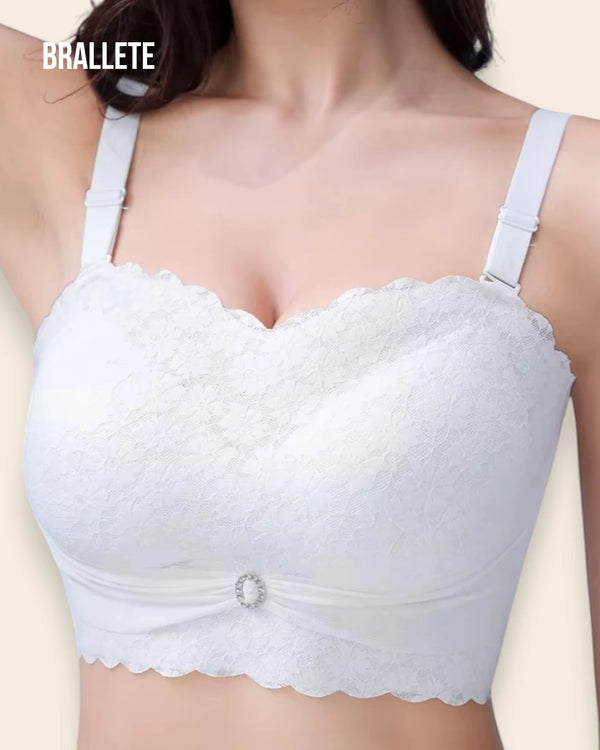 Brasier Longline Modelador Con Tirantes Removibles Zinnia - Brallete Blanco Brasier Longline Modelador