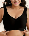 Brasier Bralette Sin Varillas Sin Costuras Flor de Nube - Brallete Negro Brasier Bralette