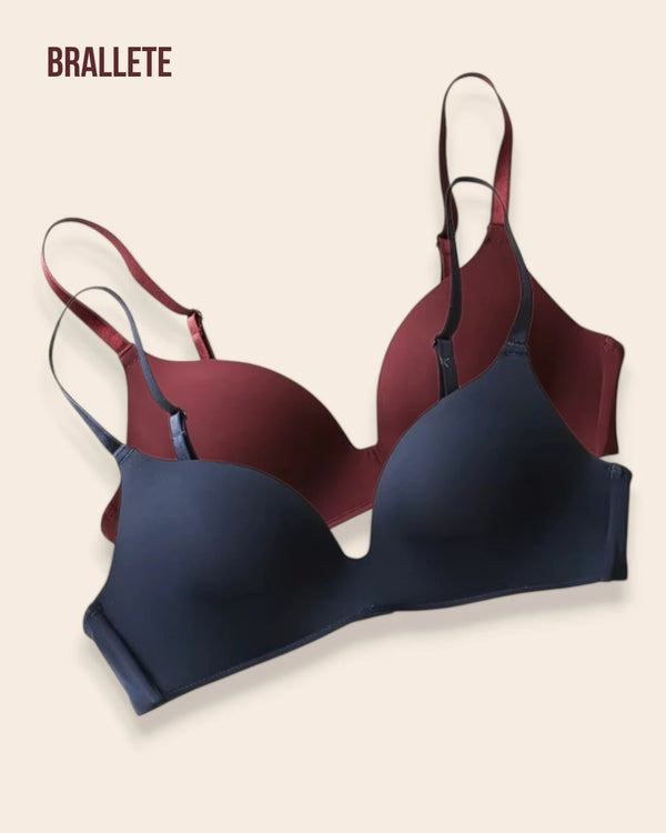 Brasier Bralette Soporte Alto Gerbera - Kit 2 Piezas Borgoña + Azul Brasier Bralette