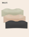 Brasier Sin Costuras con Tirantes Removibles - Compre 2 y Lleve 3 verde + nude + negro Brasier Sin Costuras
