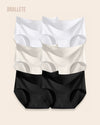 Panties Sin Costuras Cintura Alta Cianita - Kit 6 Piezas Blanco + Nude + Negro Panties