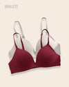Brasier Sin Costuras Sin Relleno Passiflora - Compra 1 y Lleva 2 Gris + Vino Brasier Sin Costuras