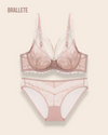 Conjunto Lencería Sin Relleno Calíope - Brallete Rosa Conjunto de Lencería