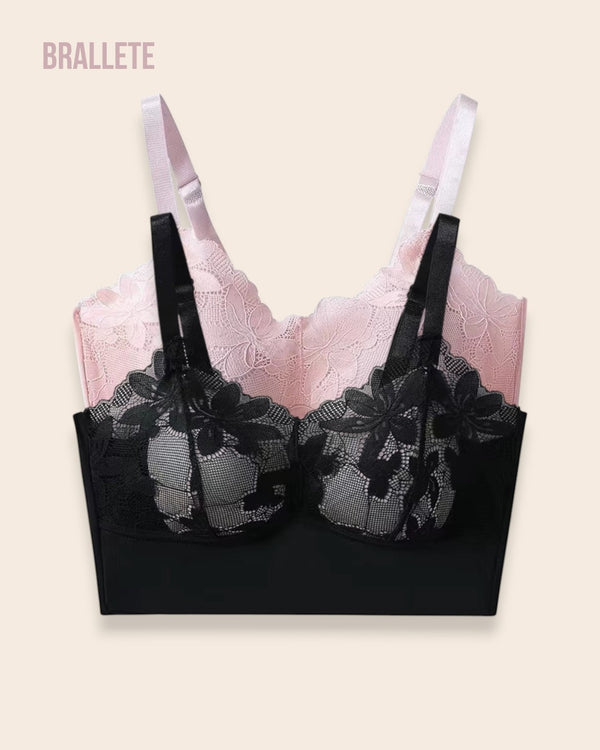 Brasier Longline Sin Varillas Buganvilla - Compra 1 y Lleva 2 Rosa + Negro Brasier Longline