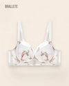 Brasier Bralette Push-Up con Varillas y Relleno Fino - Brallete Blanco Brasier Bralette