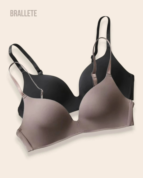 Brasier Bralette Soporte Alto Gerbera - Kit 2 Piezas Negro + Café Brasier Bralette