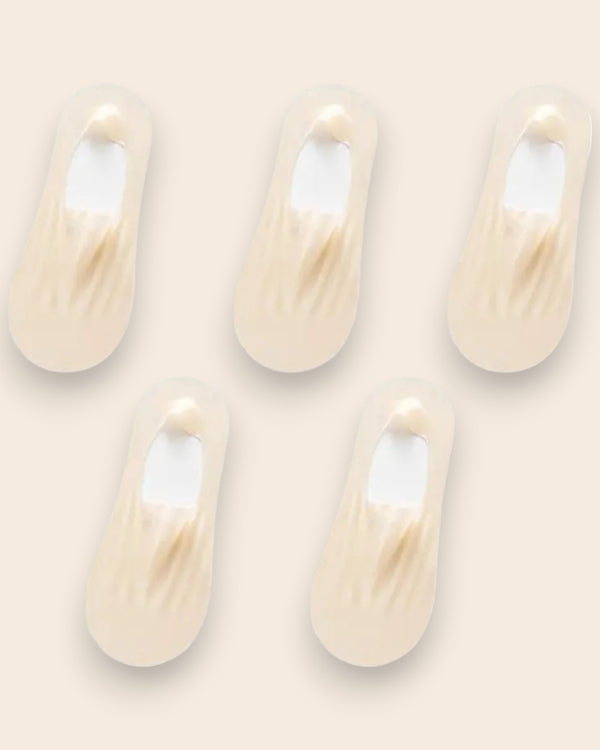Calcetines Invisibles con Silicona Brallete - Kit de 5 Pares 5 Nudes del 3 al 8 Calcetines