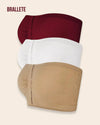 Brasier Sin Tirantes Sin Varillas Muguet - Compra 2 y Lleva 3 Blanco + Nude + Vino Brasier Sin Tirantes