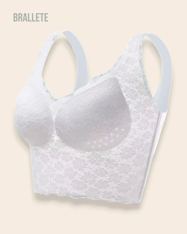 Brasier Top Con Encaje Sin Varillas Violeta - Brallete Blanco Brasier Top