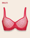 Brasier Bralette Transparente Sin Relleno Viburno - Brallete Rojo Brasier Bralette