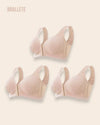 Brasier Bralette Con Varillas y Relleno – Kit 3 Piezas 3x Nude Copa Única Brasier Bralette
