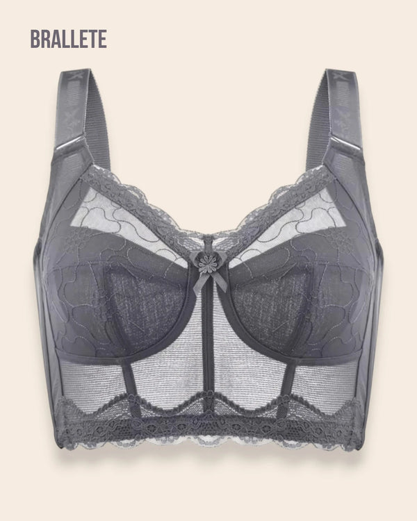 Brasier Longline Modelador Sin Varillas – Brallete Gris Brasier Longline Modelador