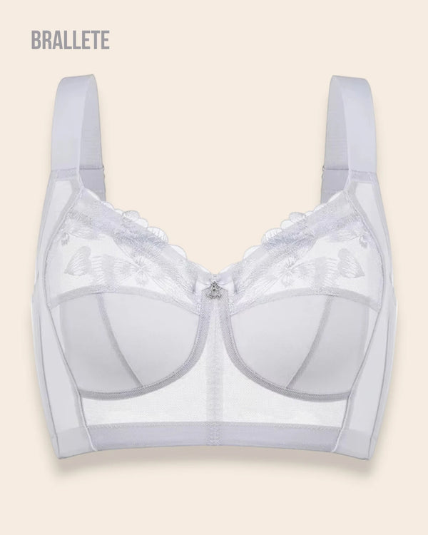 Brasier Longline Modelador Sin Relleno y Tirantes Convertibles - Brallete Gris Brasier Longline Modelador