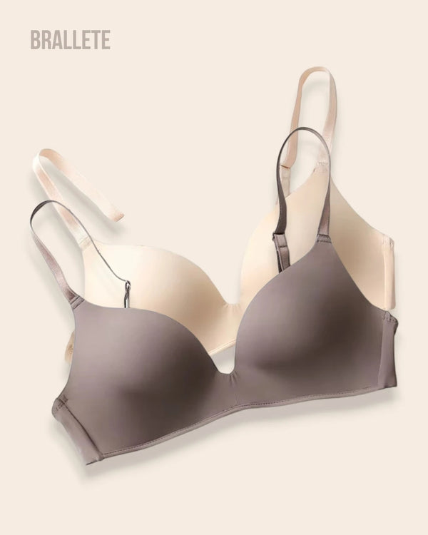 Brasier Bralette Soporte Alto Gerbera - Kit 2 Piezas Nude + Café Brasier Bralette
