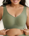 Brasier Bralette Sin Varillas Sin Costuras Flor de Nube - Brallete Verde Brasier Bralette