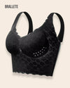 Brasier Top Con Encaje Sin Varillas Violeta - Brallete Negro Brasier Top