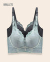 Brasier Longline Con Encaje y Soporte Alto Florina - Kit 2 Piezas Negro + Gris Brasier Longline