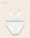Conjunto Lencería Sin Relleno Calíope - Brallete Blanco Conjunto de Lencería