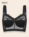 Brasier Longline Modelador Sin Relleno y Tirantes Convertibles - Brallete Negro Brasier Longline Modelador