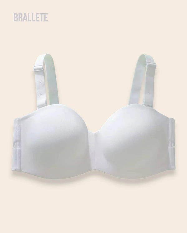 Brasier Sin Costuras Con Varillas y Tirantes Removibles - Brallete Blanco Brasier Sin Costuras