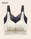 Brasier Longline Plus-Size Con Tirantes Convertibles – ¡Compra 1 y Llévate 2! Negro + Nude Brasier Longline
