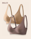 Brasier Sin Costuras Con Relleno Cianita - Compra 1 y Lleva 2 Nude + Marrón Brasier Sin Costuras