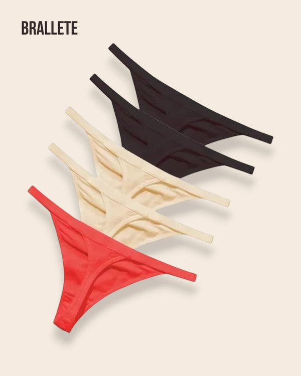Panty Sin Costuras Cintura Baja Daisy - Kit 5 Piezas Panties