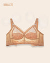 Brasier Longline Modelador Relleno Fino y Tirantes Ajustables - Brallete Nude Brasier Longline Modelador