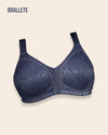 Brasier Bralette Sin Relleno Con Soporte Dalila - Brallete Azul Marino Brasier Bralette