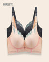 Brasier Longline Con Encaje y Soporte Alto Florina - Kit 2 Piezas Negro + Rosa Brasier Longline