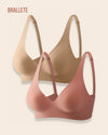 Brasier Sin Costuras Con Relleno Cianita - Compra 1 y Lleva 2 Nude + Rosa Brasier Sin Costuras