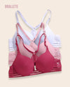 Brasier Push-Up Con Cierre Frontal Florisel - Compra 2 y Lleva 3 Blanco + Rosa + Rojo Brasier Push-Up