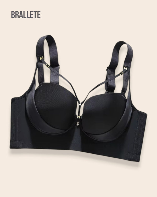 Brasier Longline Modelador Sin Varillas Camelia – Brallete Negro Brasier Longline Modelador
