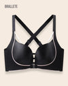Brasier Bralette Racerback Sin Varillas Con Relleno - Brallete Negro Brasier Bralette