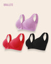 Brasier Bralette Con Varillas y Relleno – Kit 3 Piezas Rosa+ Rojo+ Negro Copa Única Brasier Bralette