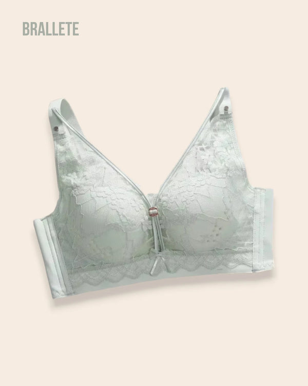 Brasier Longline de Encaje con Relleno Fino Lirio – ¡Compra 1 y Llévate 2! Verde Brasier Longline