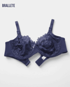 Brasier Bralette Push-Up Con Encaje Floral y Varillas - Brallete Brasier Push-Up